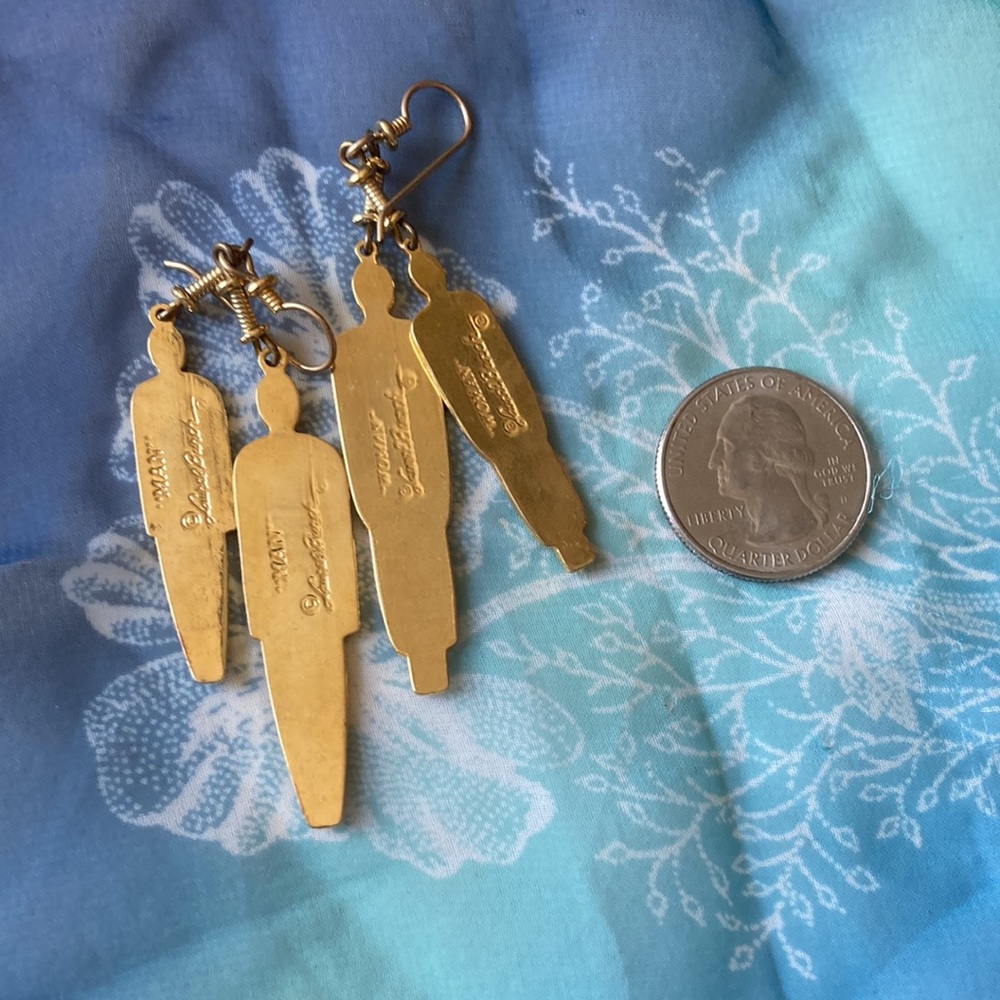 Beautiful laurel burch (Man and Woman) earrings - Picture 3 of 3
